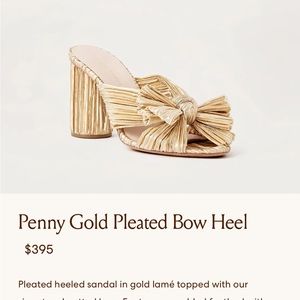 Loeffler Randall Penny Heel- Gold. worn once- size 10. Perfect for Holidays!